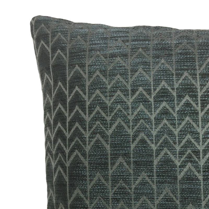 Coussin décoratif à chevrons , 18 po x 18 po, Anthracite