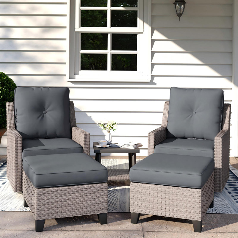 Ensemble de conversation pour patio avec coussins 5 pièces Alto, Gray