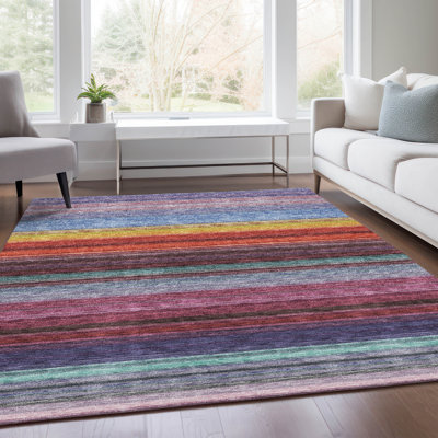 Premium Machine Washable Prisco Lavender Rug