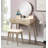 Wood Vanity and Stool Set-580827775