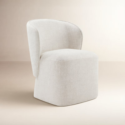 Niha Upholstered Dining Chair with Casters