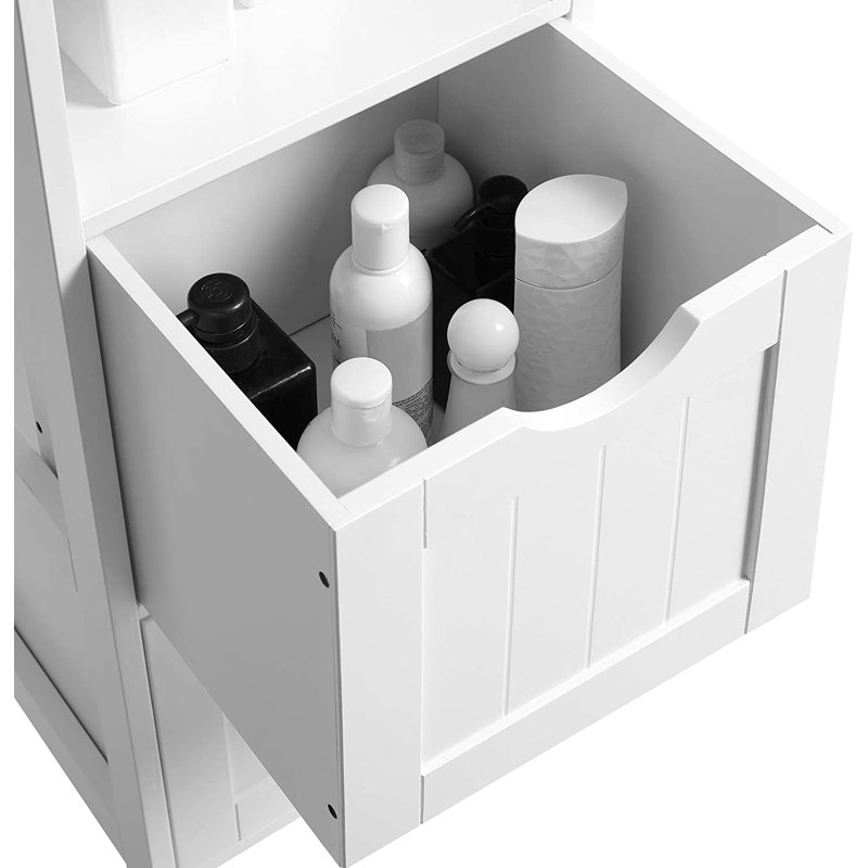 Armoire à linge autoportante Oxfordshire, Blanc, 55,9 po x l 12 po x P 12 po