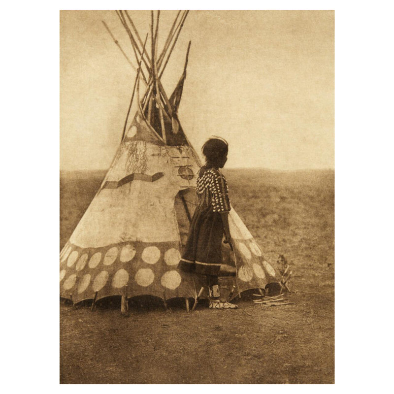 A Piegan play tipi (The North American Indian v. XVIII. Norwood MA The Plimpton Press) par Edward Sheriff Curtis - Impression giclée