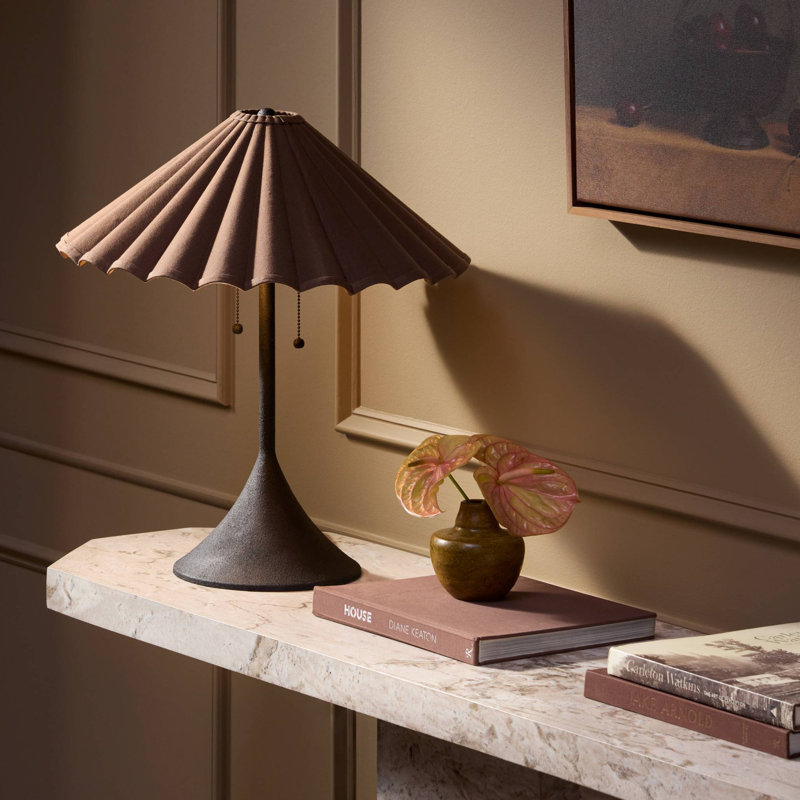 Fiorella Table Lamp-Espresso Canvas, Espresso Canvas