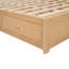 Lit plateforme en bois avec espace de rangement inférieur et 2 tiroirs - stable, couleur naturelle, meubles de chambre à coucher-125888474
