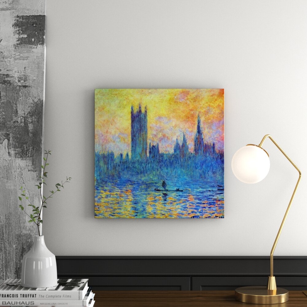 Wandbild London Parliament in Winter Kunstdruck von Claude Monet