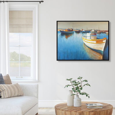 Fishing Boats At The Marina Print On Canvas