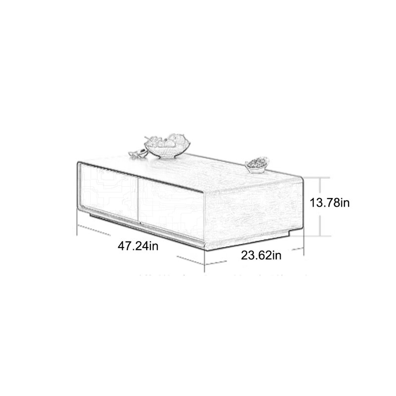 Dajoun, H 13,78 po x l 47,24 po x P 23,62 po