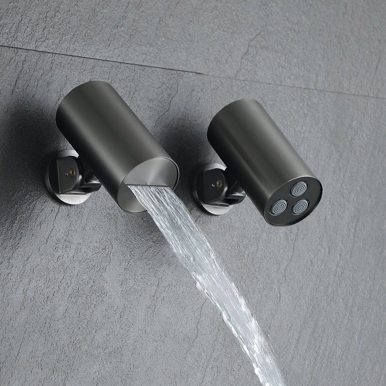 Solid Brass Temperature Display Shower System with Rough-in Valve