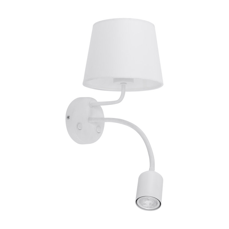 Vangilder 2-Light Dimmable White Armed Sconce
