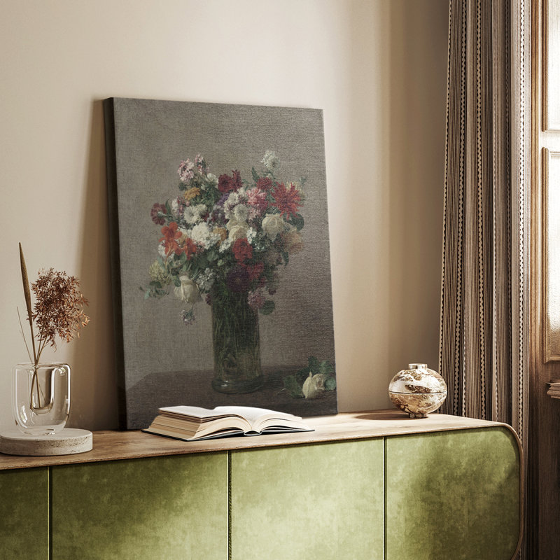 Imprimé floral rétro XLIX - galerie Cavas, H 36 po x l 24 po