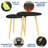 Modern Semi-Nesting Tables Triangle Side Table with Wooden Legs, Set of 2-2095338452