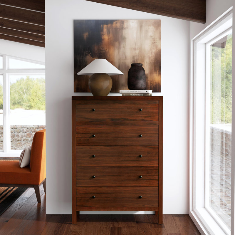 Celine 5-Drawer Dresser, Walnut