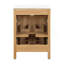 Meuble-lavabo 24 po avec cadre en bois massif, tiroir rabattable, 2 portes à fermeture douce avec rangement pour porte, tablette réglable et meuble-lavabo moderne