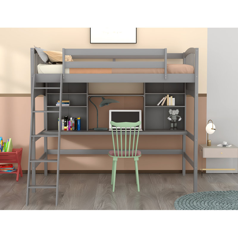 Lit mezzanine simple Hauck Kids, gris