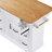 K&K 56 Inch Kitchen Island With Rubber Wood Veneer Drop Leaf, Power Outlet, 4 Door Shelves, Embossed Vertical Stripe Rolling Kitchen Cart On 4 Wheels With 6 Deep Drawers For Kitchen, Dining Room,White-1041613645