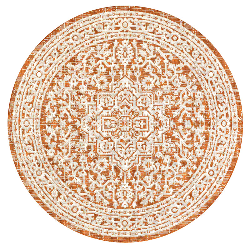 Tapis intérieur / extérieur Moten, Rond 5 pi 3 po