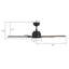 Ventilateur de plafond à DEL à 5 pales Essex avec trousse d'éclairage à télécommande-1474090062-1474090049