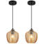 Luminaire suspendu en verre ambre moderne Modern Farmhouse-592173685
