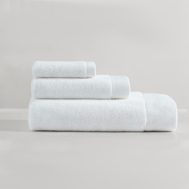 Calvin Klein Entwine Solid Cotton 3 Piece Towel Set, White