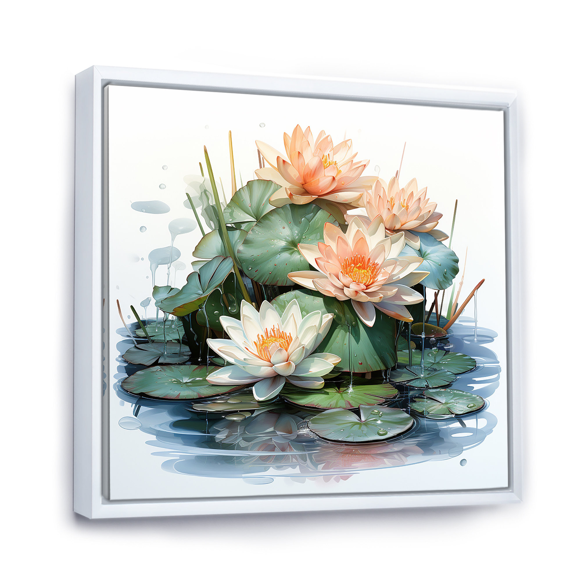 Winston Porter Blooming White Lilies - Lily Wall Art | Wayfair