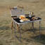 Table de camping pliante en aluminium 2,3 pi noir
