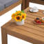 Ensemble de mobilier de jardin 5 places en bois d'acacia avec coussins-480404396