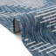Tapis géométrique bleu en polypropylène tissé à la machine Wallington-2103606260