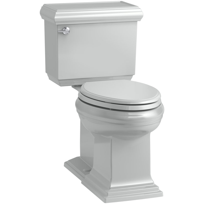 Memoirs 1.28 GPF Water Efficient Elongated Two-Piece Toilet (Seat Not Included), Ice Grey