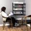 Table murale Murphy avec bibliothèque pliable - Bureau et table de salle à manger industriels peu encombrants-88780596