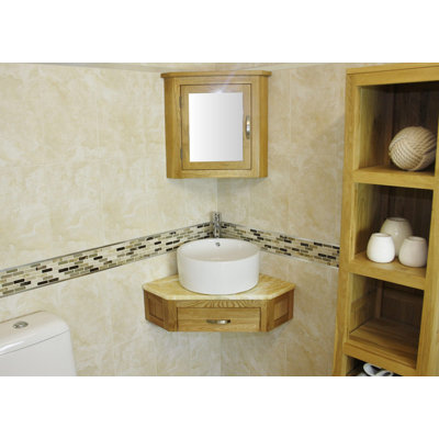 Covell 550 mm Single Vanity with Vessel Stone Basin