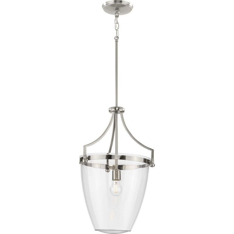 Tyringham 1 - Light Urn Pendant, Brushed Nickel, 23.37" H x 15.25" W x 15.25" D