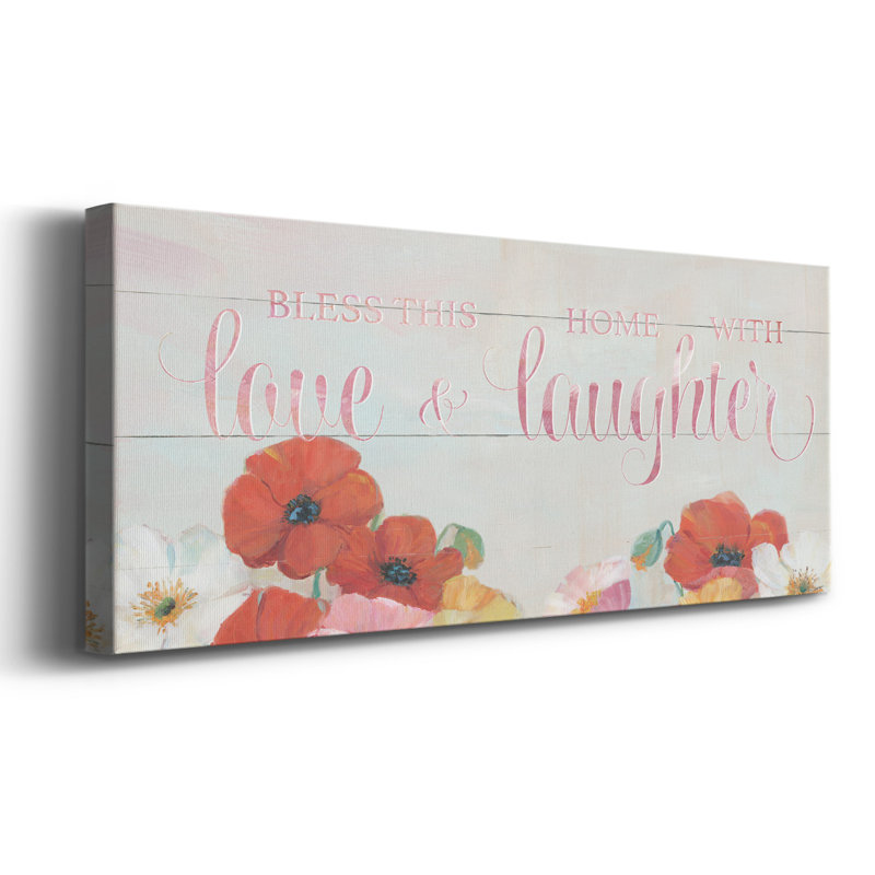 "Bless this home on Canvas", art textuel, H 8 po x l 20 po x P 1,5 po
