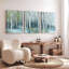 «Birch Tree Forest Landscape», ensemble de 3 reproductions d'art sur toile tendues-846955840