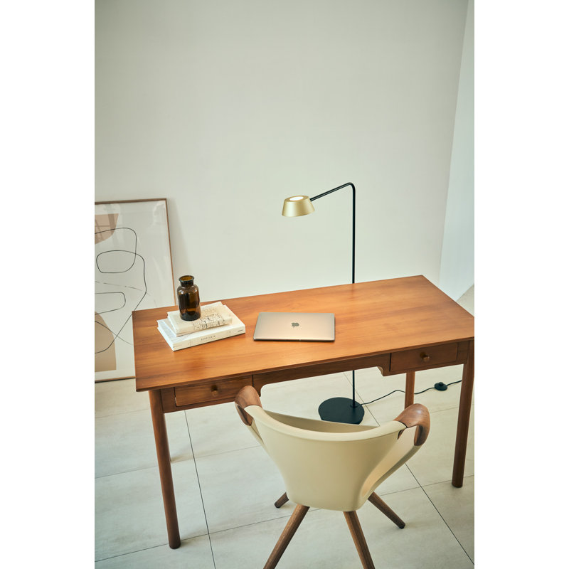 Olo Arched Floor Lamp, Champagne Gold