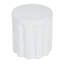 Table d'appoint blanche en béton cylindrique