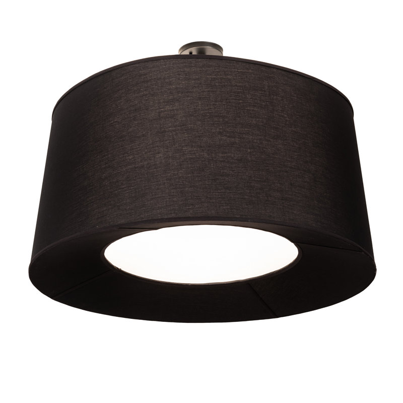 Black Brushed Nickel LED Indoor/Outdoor Flush Mount
