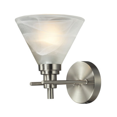 Applique murale 1 lumière de 9 po de hauteur Pemberton - nickel brossé