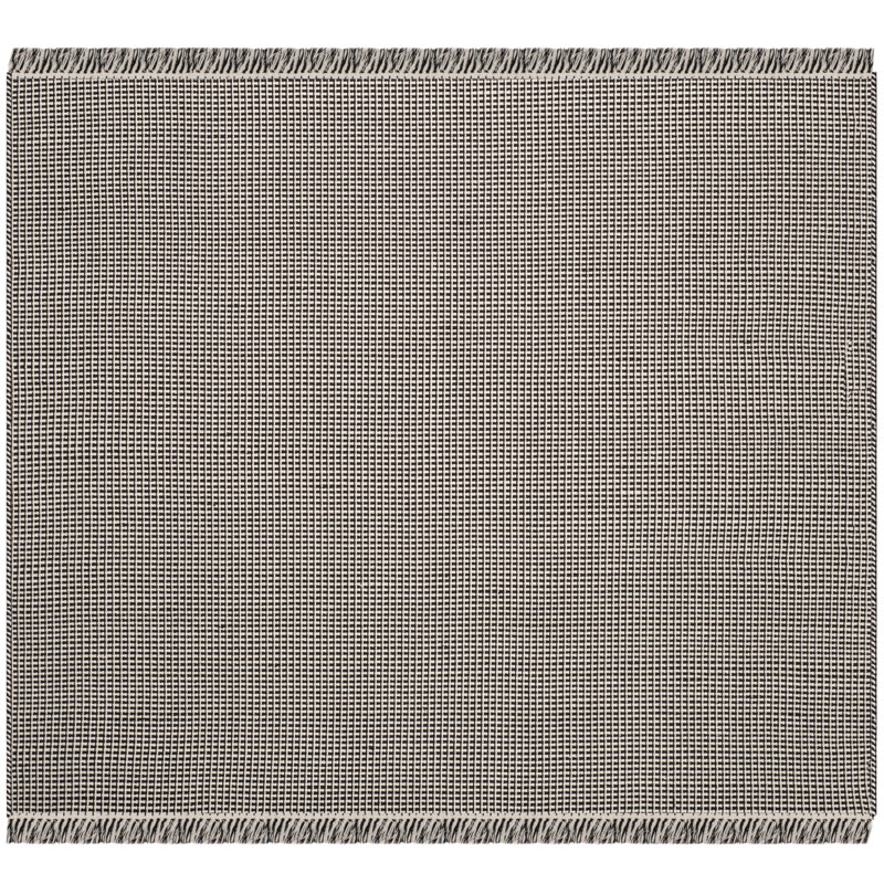 Bester Hand Woven Cotton Geometric Rug, Square 6'