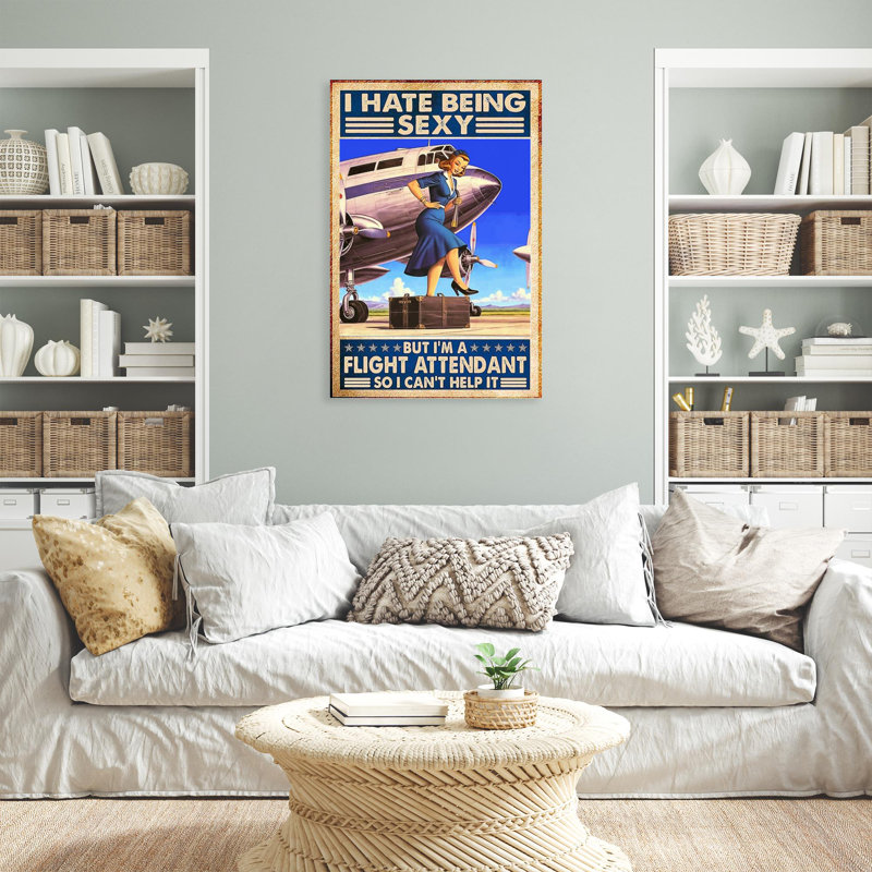 «Kurtisha Im A Flight Attendant», impression sur toile, H 36 po x l 24 po x P 1,25 po