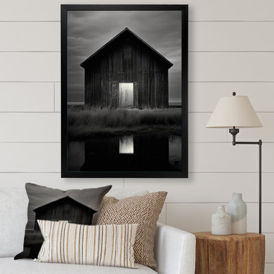 " Black And White Barn Minimalism Country Charm "