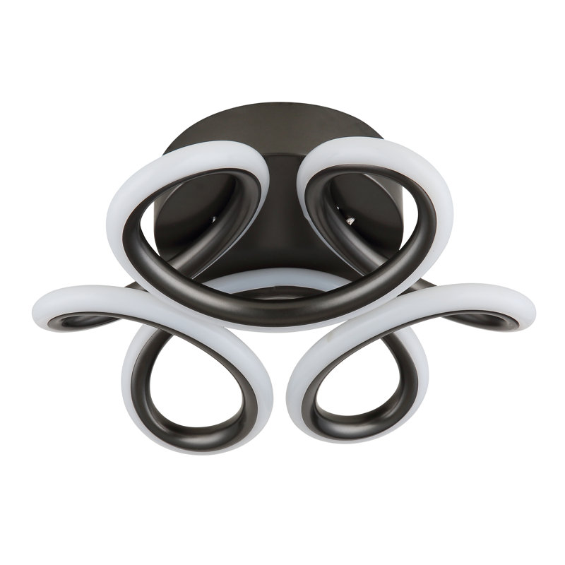 Danni LED Flush Mount, Matt black