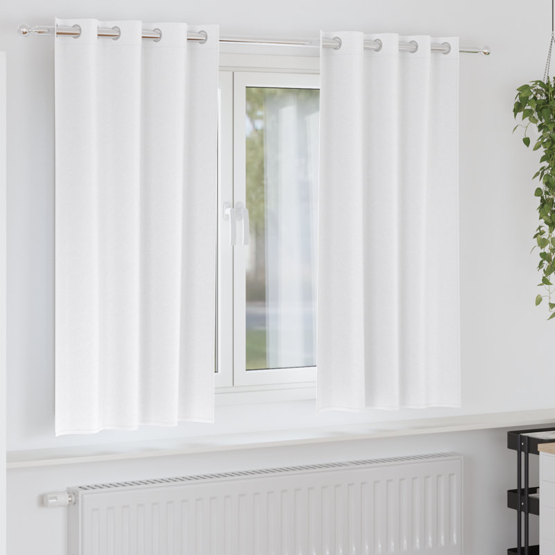 Tacorian Curtain Pair, 140cm Width x 175cm Drop, Pure White