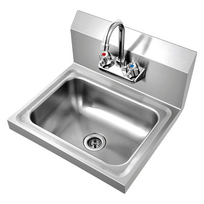 17" X 15" 304 Stainless Steel Wall Mounted Hand Sink.NSF Certified.Durable & Easy To Install.Commercial Grade.Ideal For Restaurants & Kitchens