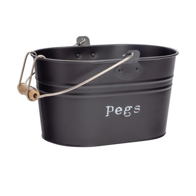 Harbour Housewares Vintage Metal Clothes Peg Bucket