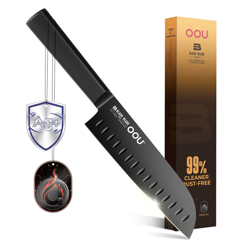 OOU 7" Santoku Knife - Black Blade Series