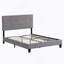 Upholstered Platform Bed Frame with Linen Fabric Headboard, No Box Spring Needed, Wood Slat Support, Easy Assembly-94699644-94699643