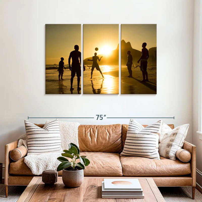 Sirci soccer à la plage d'Ipanema, H 36 po x l 57 po