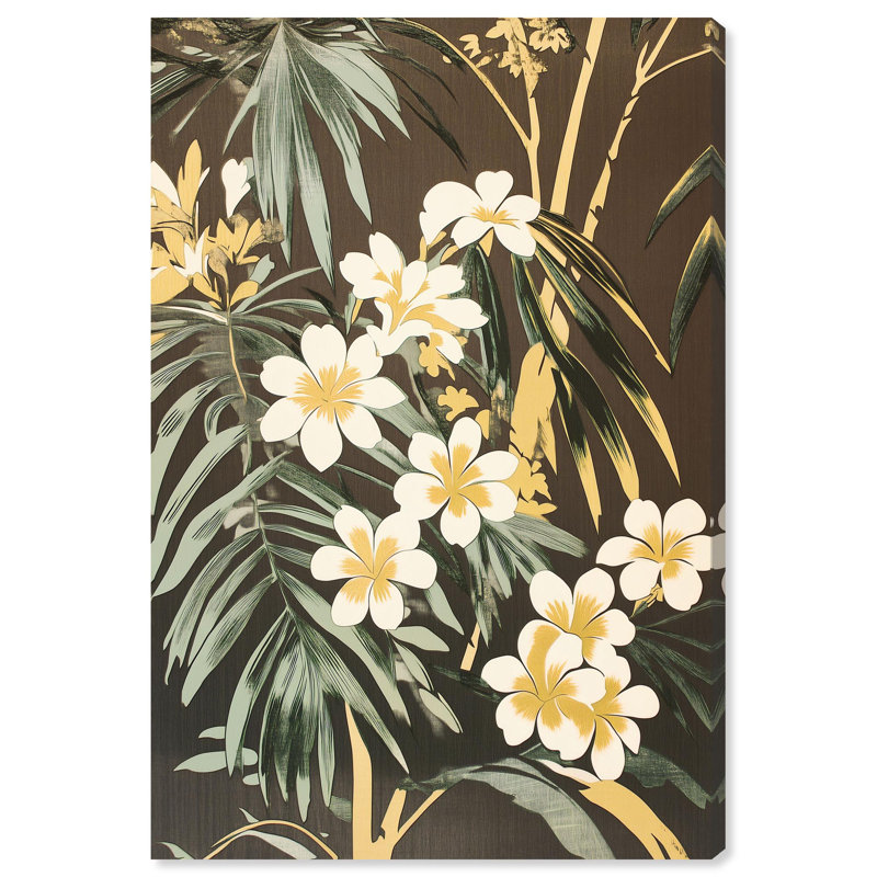 Impression sur toile «Jungle Noir I» par Art Remedy, H 24 po x l 16 po, Toile tendue avec châssis