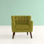 Fauteuil capitonné en polyester l 32 po Barbro-515359553